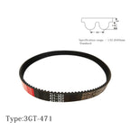 HUANLING 2pcs 3GT Closed Loop Synchronous Timing Belt 471-3GT-6, 157 Teeth, 471mm Length*6mm Width, Rubber Conveyor Drive Belt