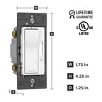Legrand Radiant 450W LED Dimmer Light Switch 3-Way Rocker White 3-Pack
