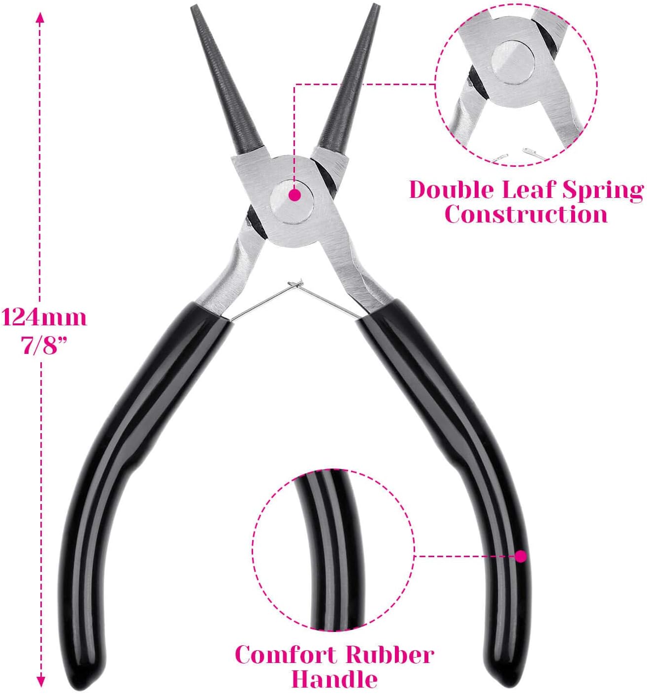 Jewelry Pliers, Cridoz Beading Pliers Set with Needle Nose Pliers, Round Nose Plier and Wire Cutter for Jewelry