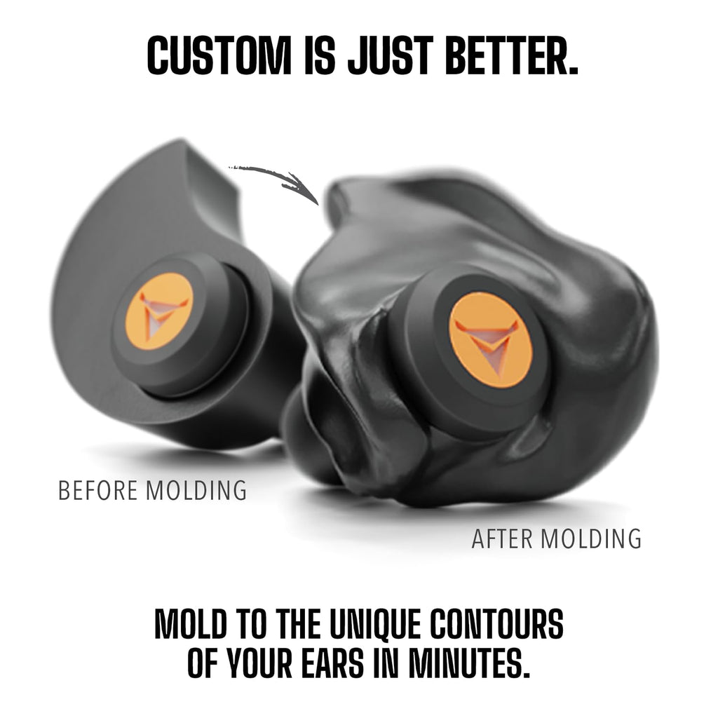 Percussive Moldable Ear Plugs, 33dB NRR Shooting Ear Protection