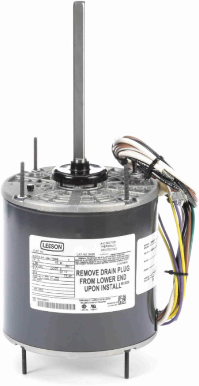 X458, Condenser Fan Motor, 0.50 HP, 1 Ph, 60 Hz, 460 V, 1075 RPM, 48Y Frame, TEAO