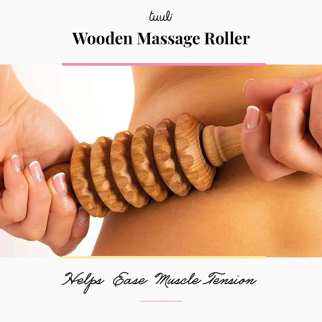 Accessories – Handheld Massager with Grooved Rollers, Multi-Functional Back Roller and Neck Massager, Eases Muscle