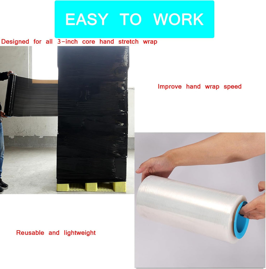 2 Pairs Stretch Wrap Dispenser, Shrink Wrap Handle, Wrap Holder