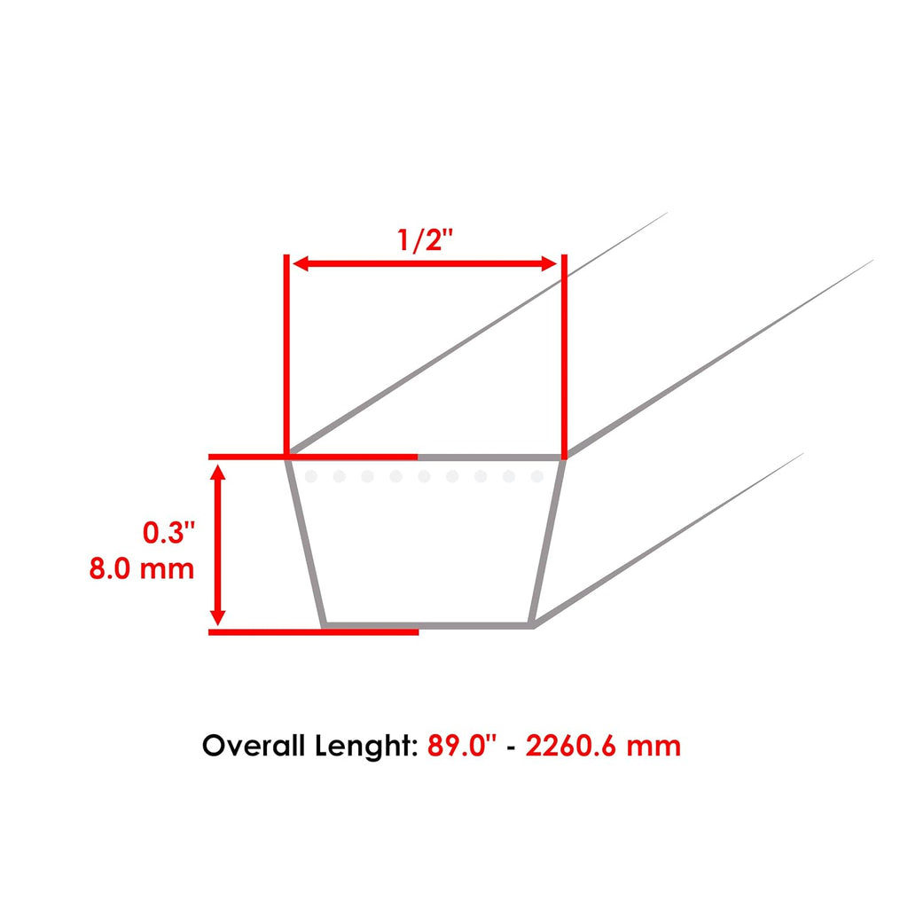 Caltric Transmission Belt Compatible with John Deere S100 S120 S130 S140 S160 S170 S180 S220 S240