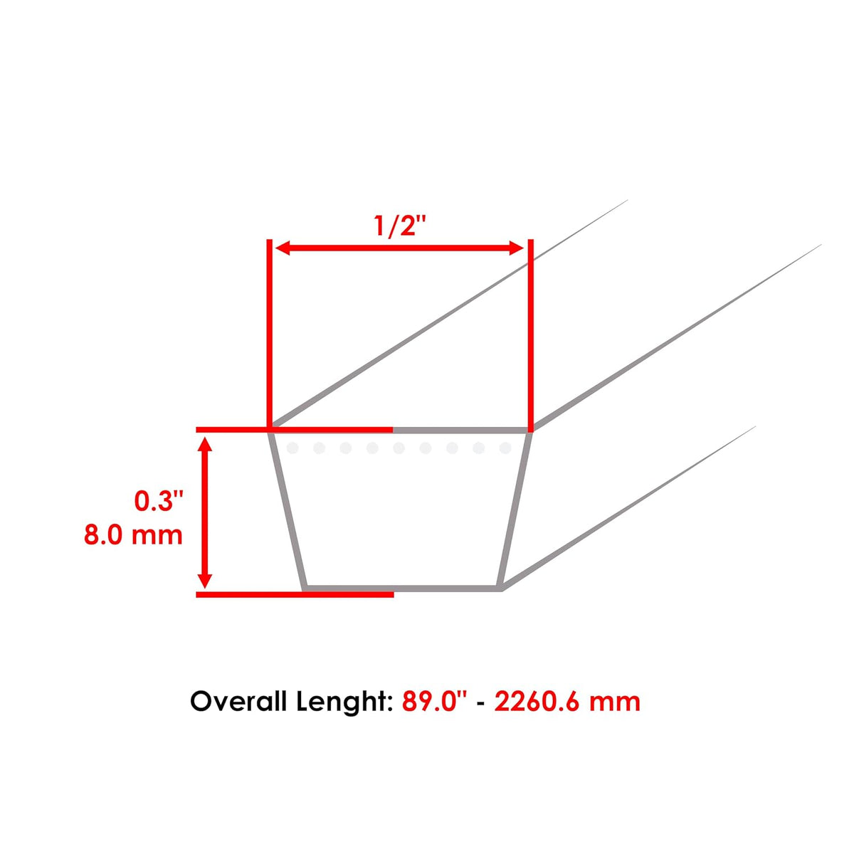 Caltric Transmission Belt Compatible with John Deere S100 S120 S130 S140 S160 S170 S180 S220 S240