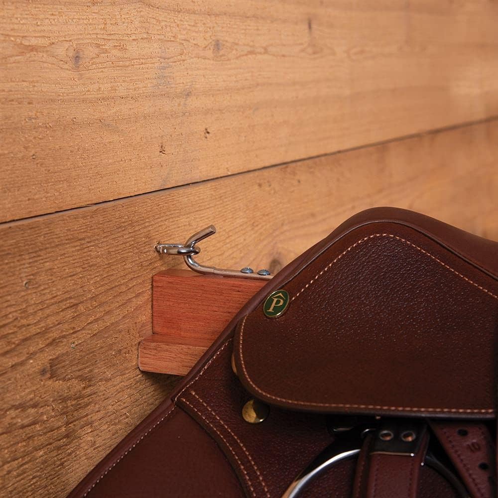 Collapsible Wooden English Saddle Rack | 18" Length | Easy to Mount | Folds Down Not Used | Fits Shorter Skirted