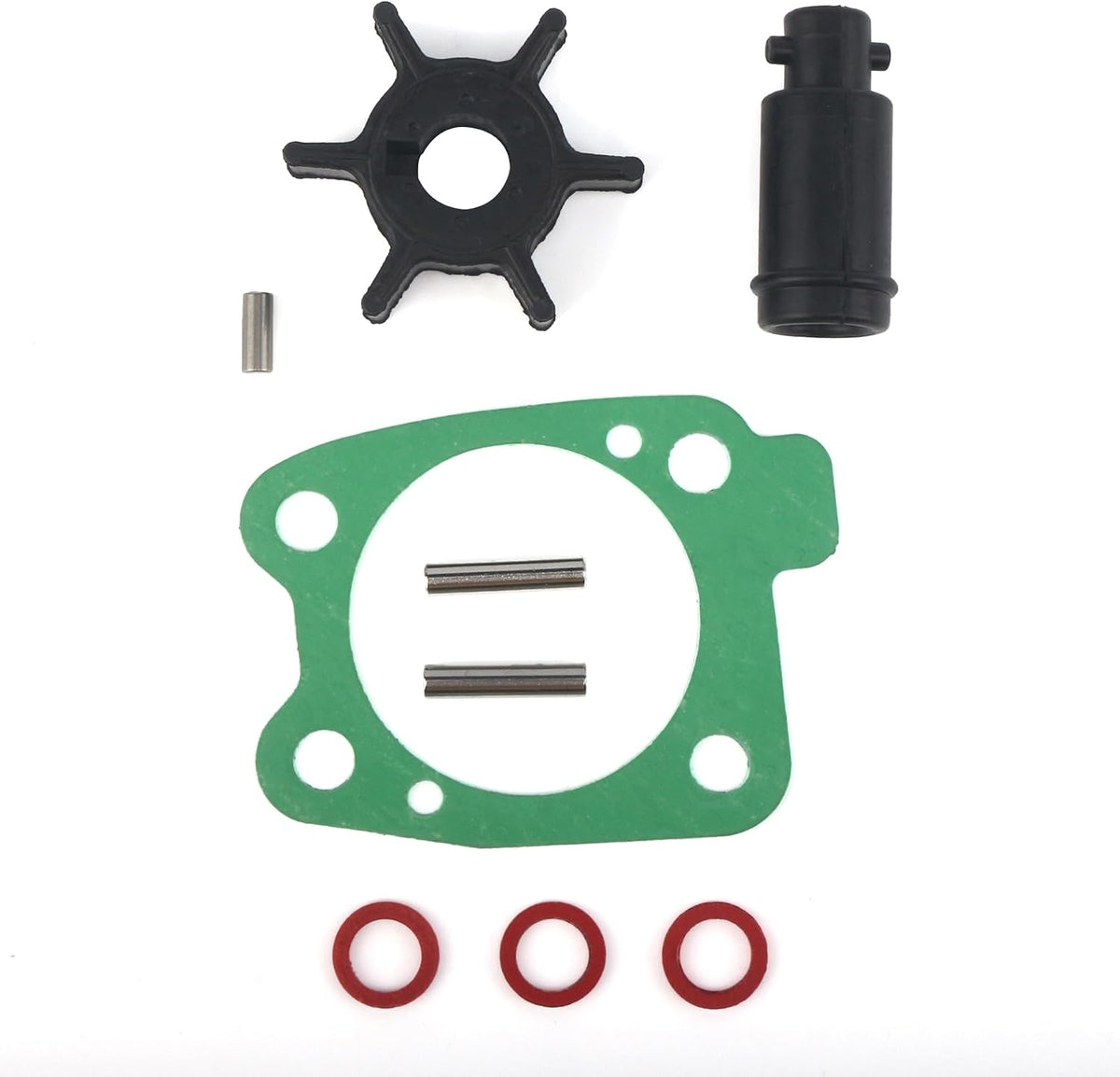 6E0-44352 Outboard Water Pump Impeller Kit for Yamaha 4 5 6 HP