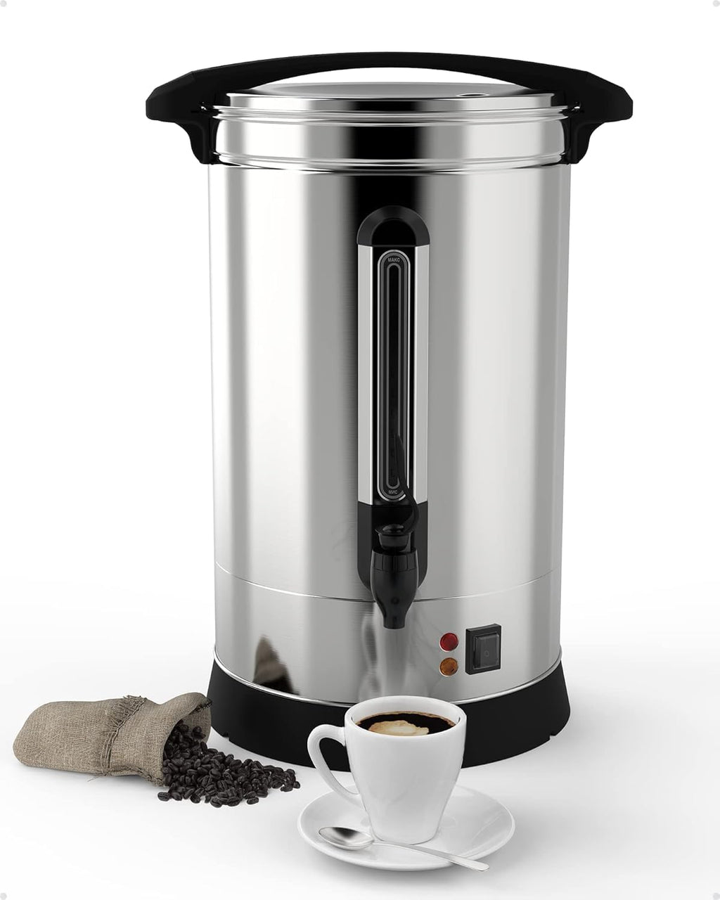 Coffee Urn 100 Cup, 14L/3.8Gal Commercial Coffee Maker for Party Buffet Wedding, Stainless Steel Large Hot Coffee