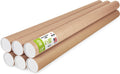 4" x 60" Made in USA Reinforced Kraft Paper Mailing Tube, 6 Tubes, 12 Caps