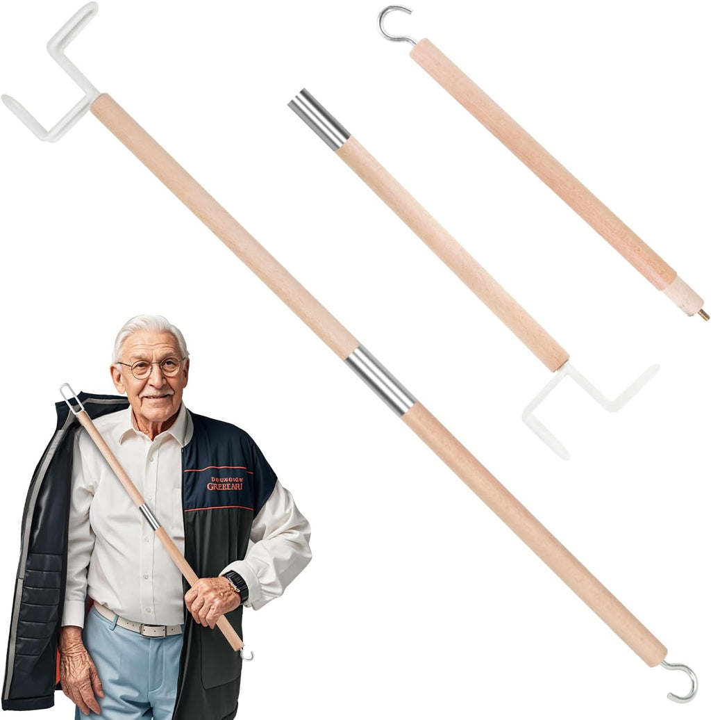 27" Dressing Stick, Sock Remover Tool, Independent Living Aid, Dressing Aids for Shoes, Socks, Shirts, and Pants
