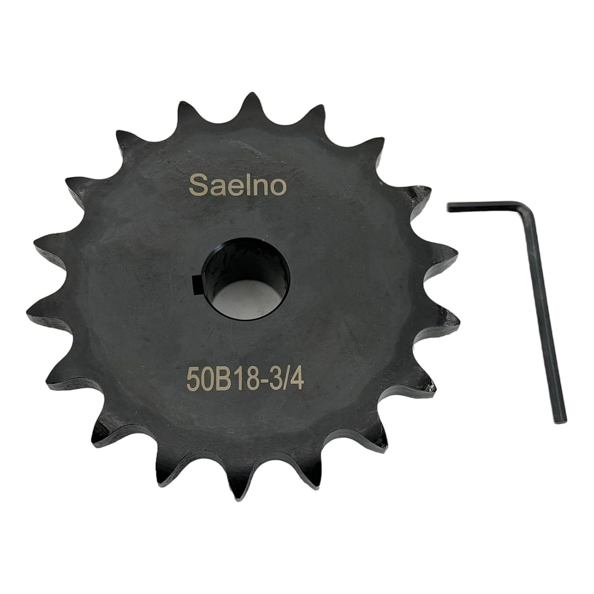 #50 Roller Chain Sprocket Type B 3/4 inch Bore 18 Tooth, Hardened Antirust 1045 Steel Drive Sprockets 50B18-3/4