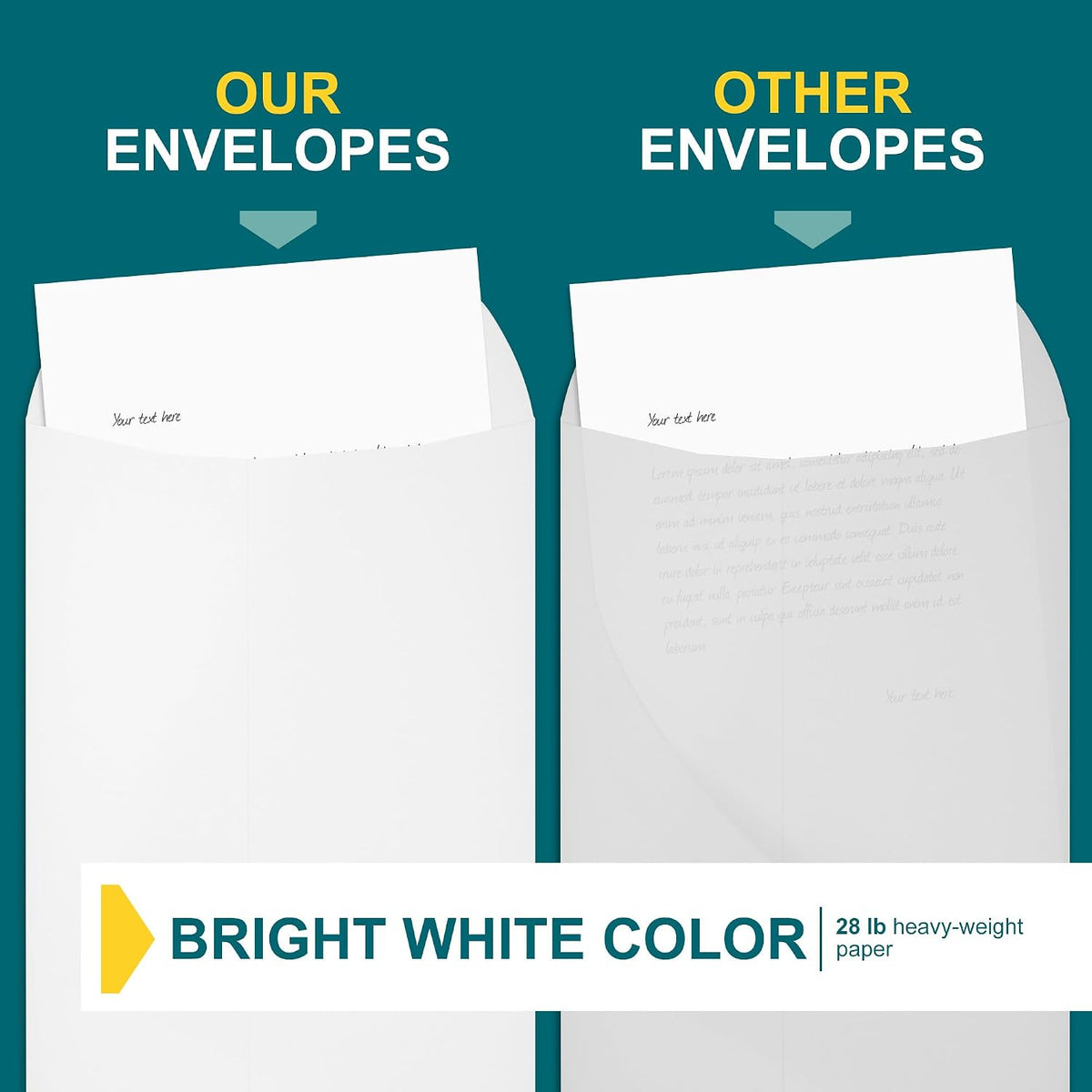 6x9 Catalog Envelopes - 500 Pack - Open End Mailing Envelopes Bulk for Catalogs, Presentations, Newsletters - Plain