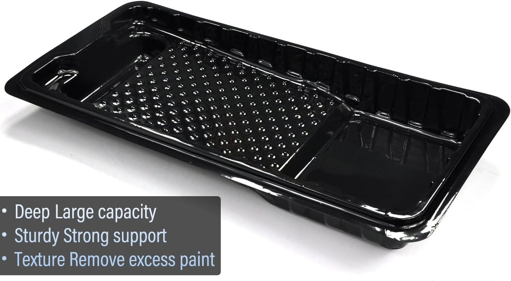 Great Andrew 4 Inch Paint Tray Liner, 12 Pcs Disposable Plastic Paint Tray