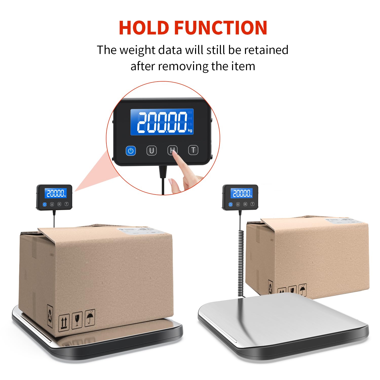 Shipping Scale, 440 LB Heavy Duty Postal Scale for Packages | Large Mailing Scale