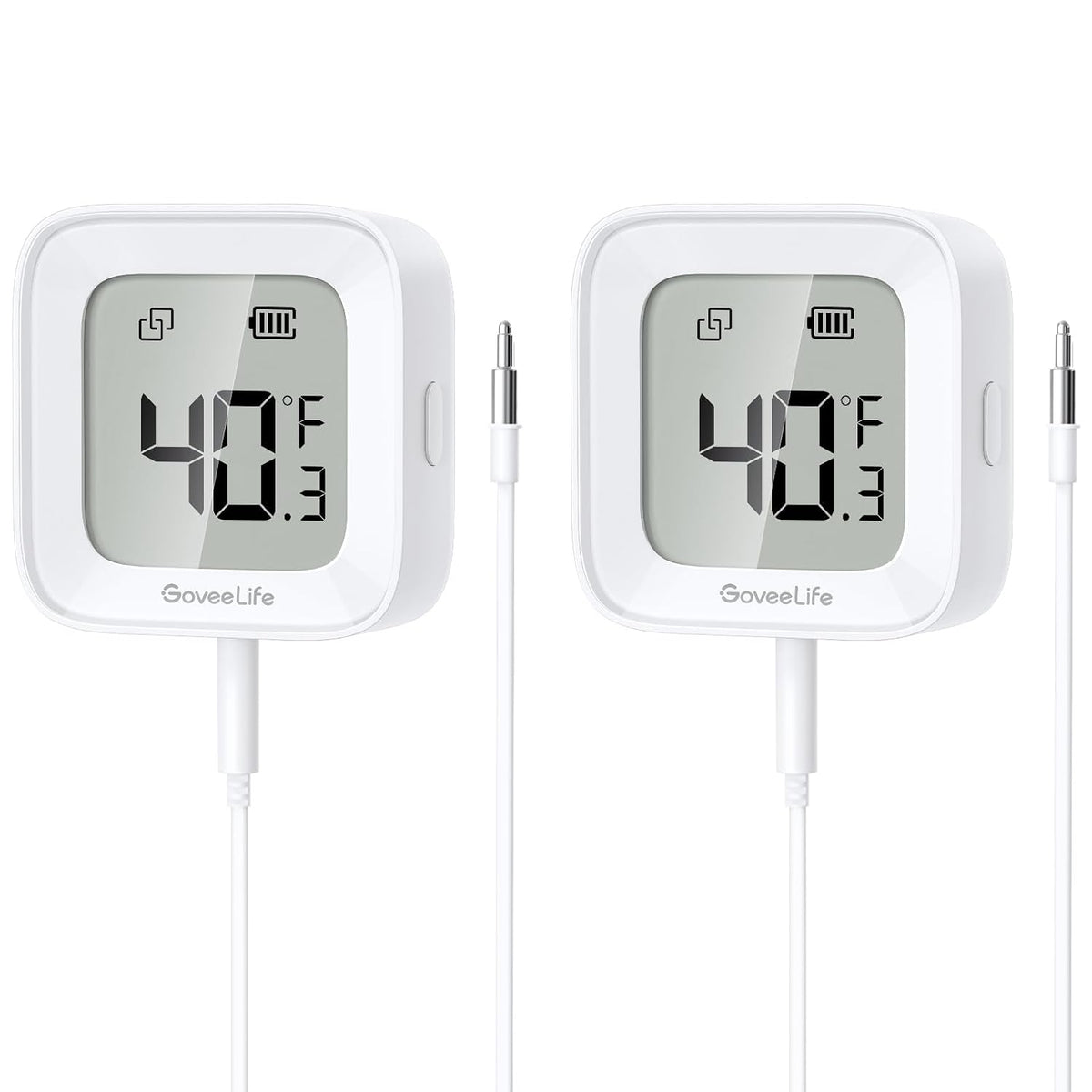 Bluetooth Refrigerator Thermometer with LCD Disaplay, 2-Pack