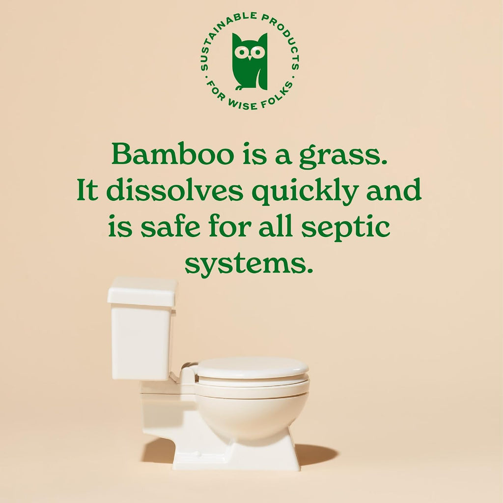 Tree Free Flushable Wipes, Septic Safe, 18 Wipes Per Pack, 144 Total