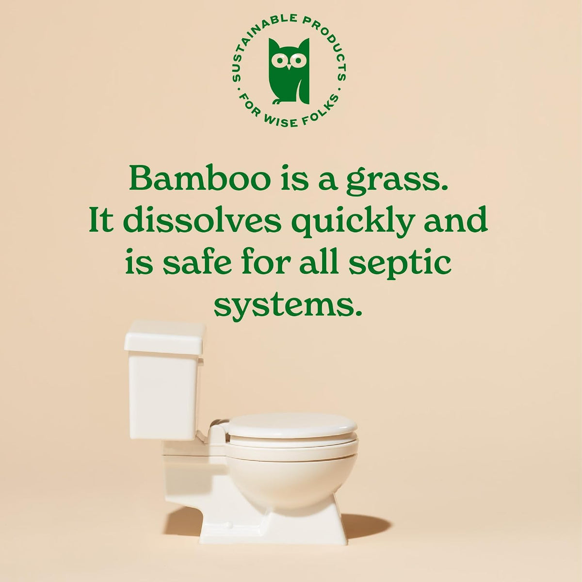 Tree Free Flushable Wipes, Septic Safe, 18 Wipes Per Pack, 144 Total