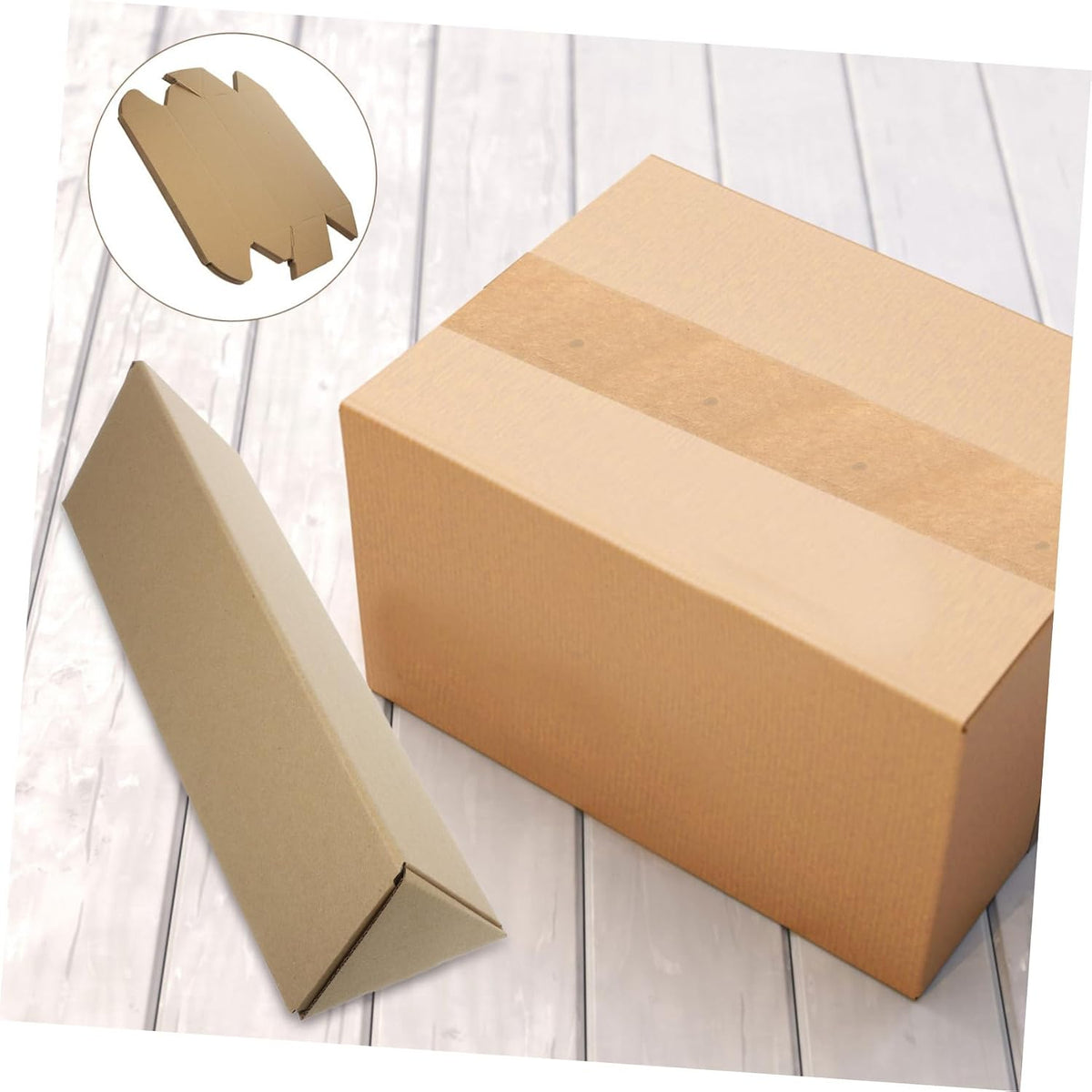10pcs Triangle Kraft Paper Mailing Tubes for Documents Storage