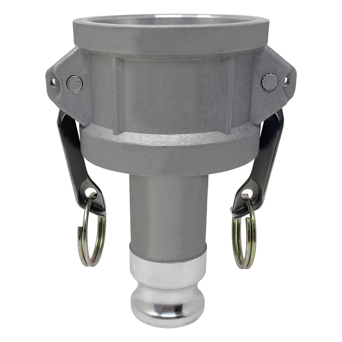 Gloxco Aluminum Type DA Cam and Groove Hose Fitting, Reducer, 2" Female Coupler x 1" Male Adapter (CAM-2010-DA-AL)