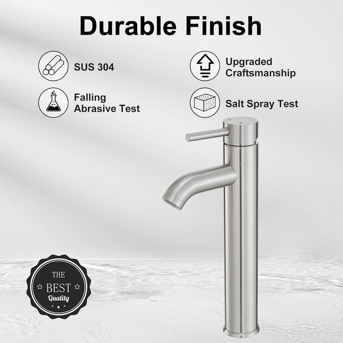 Vessel Sink Faucet Chrome Modern Tall Bathroom Faucets Single Handle One Hole Rv Vanity Lavatory Bathroom Sink Faucet