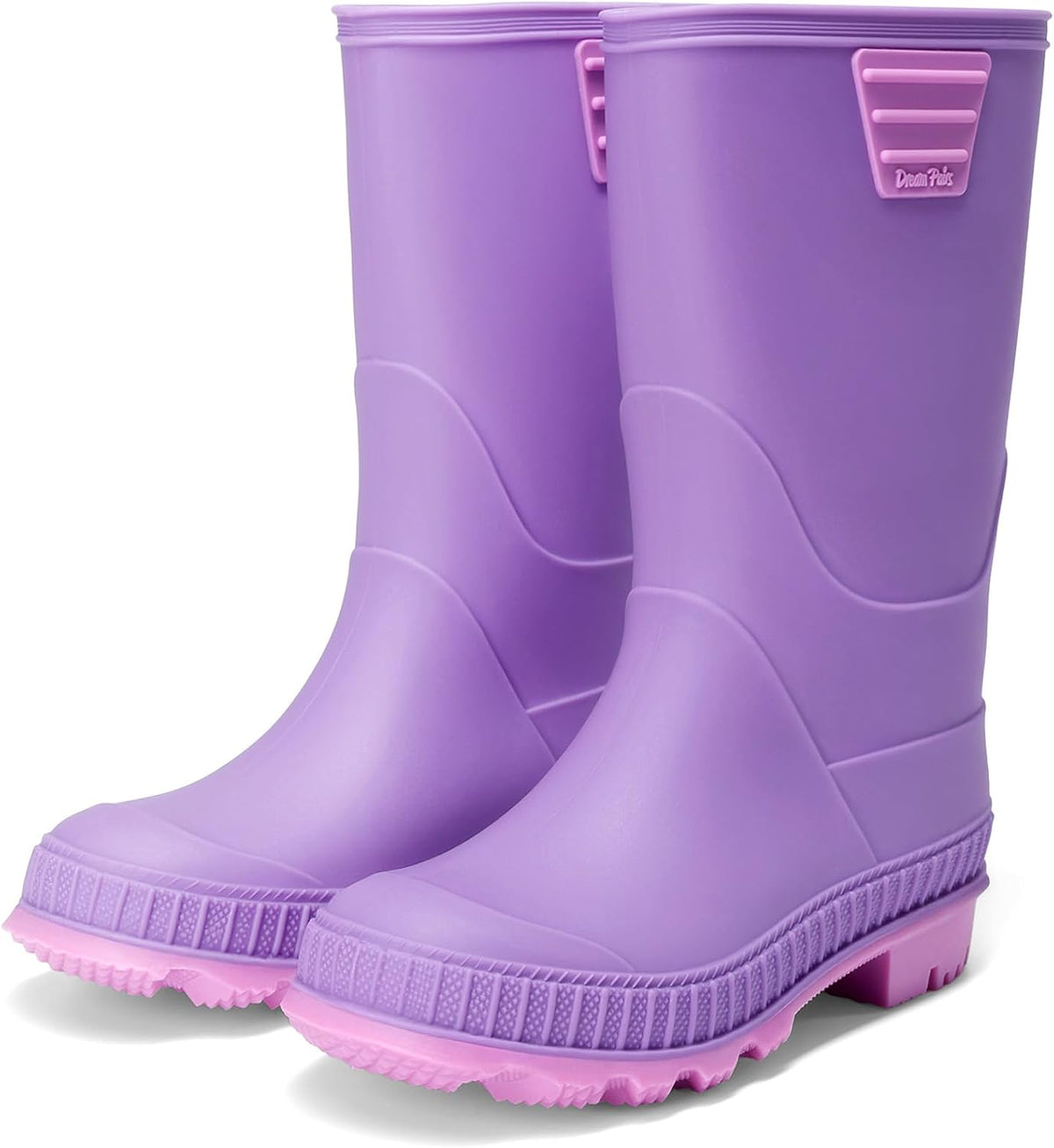 Kids Waterproof Outdoor Rain Boots | Lightweight,Non-Slip Outsole,Easy-On,Unisex Boys Girls,Outdoor Puddle Rainy Day