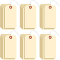 1000 Pcs Blank Manila Shipping Tags with Wire 4 3/4" x 2 3/8"