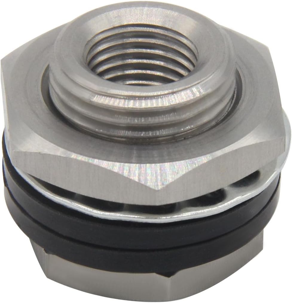 Stainless Steel Bulkhead Fitting 1/4 NPT Female Bulked Coupler 2Pcs
