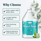 Liquid Gel Hand Soap - pH Balanced - Aloe Vera - White Tea Scent - Made in USA - Bulk liquid Refill Jug, 128 oz 1