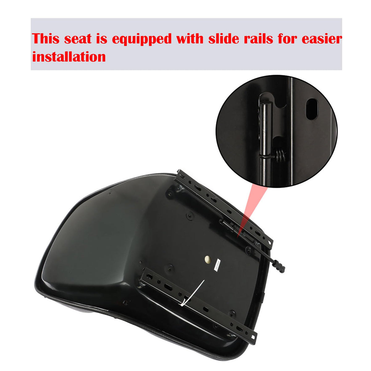 waltyotur Black Seat Replacement for Case Backhoe Loader 580C 580D 580E
