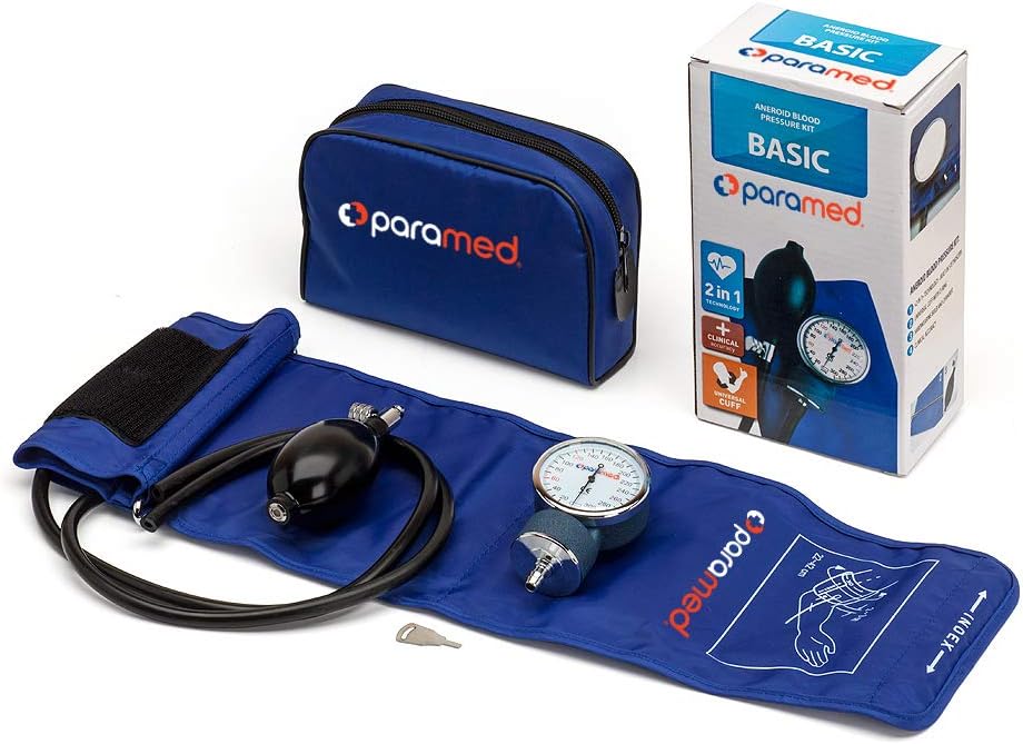 Aneroid Sphygmomanometer – Manual Blood Pressure Cuff with Universal Cuff 8.7-16.5" and D-Ring – Carrying Case in the