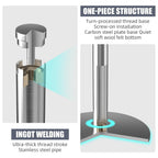 4Pcs Museum Short Stanchions 50 Feet Crowd Control Barrier (Silver)