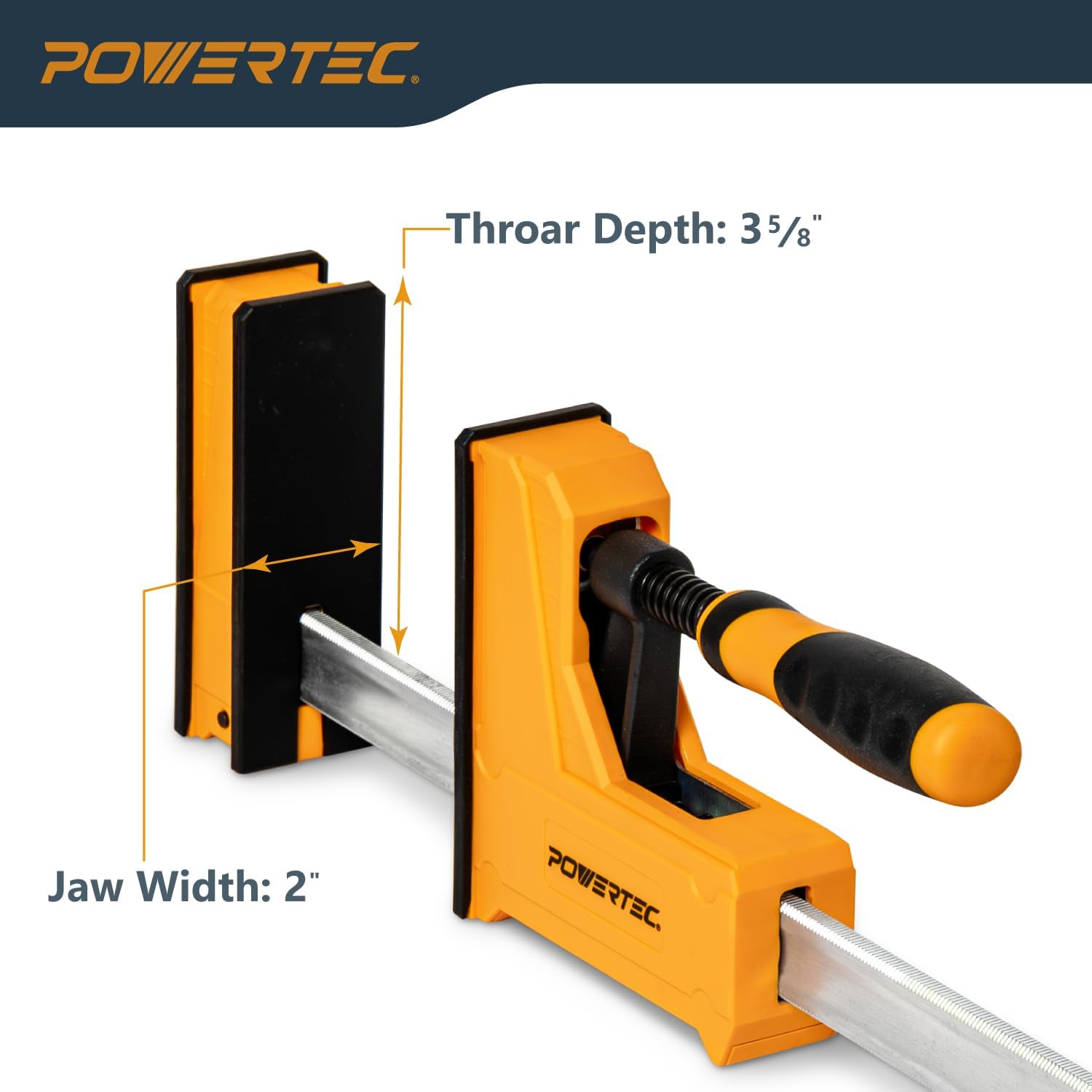 71602-P2, 4PK Woodworking Parallel Clamps 48-Inch | Jaw Bar Clamp Spreader Tool
