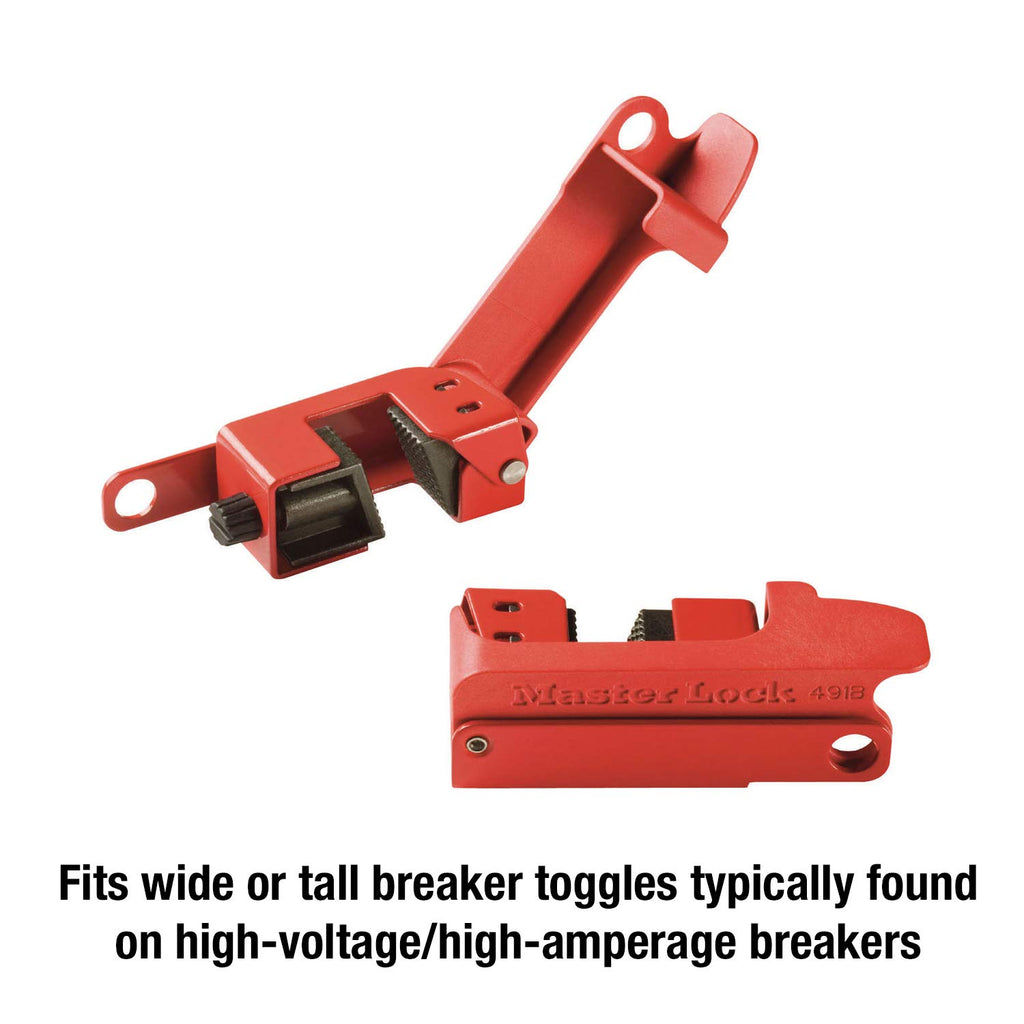 Master Lock 491B Lockout Tagout Circuit Breaker, Tall and Wide Toggles, 2A CR