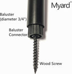 3/4" Round Baluster Connectors for Stairs, 'O' Silicone Seal Design