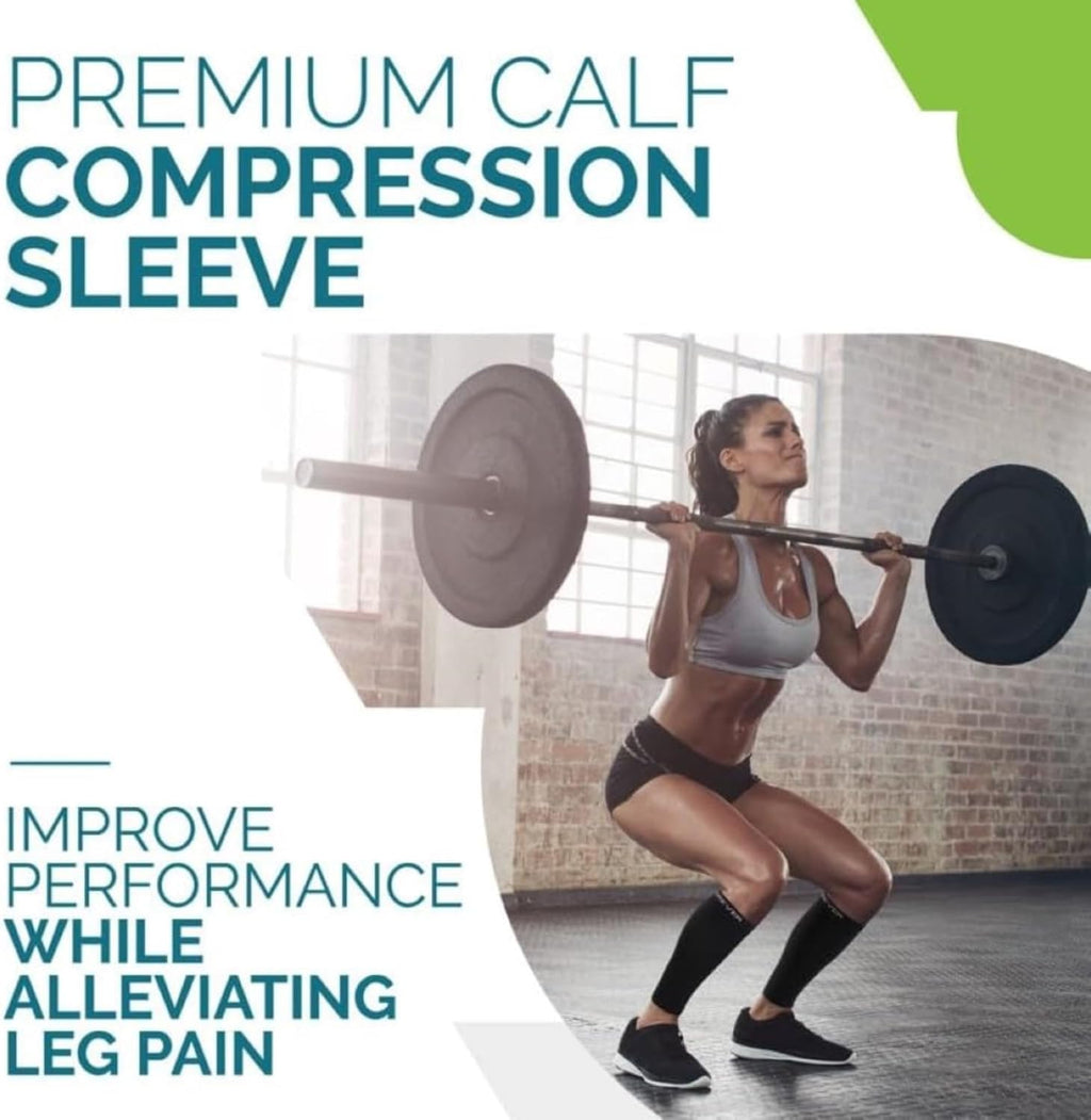 Calf Compression Sleeves for Men and Women - Leg Compression Sleeve - Footless Compression Socks for runners