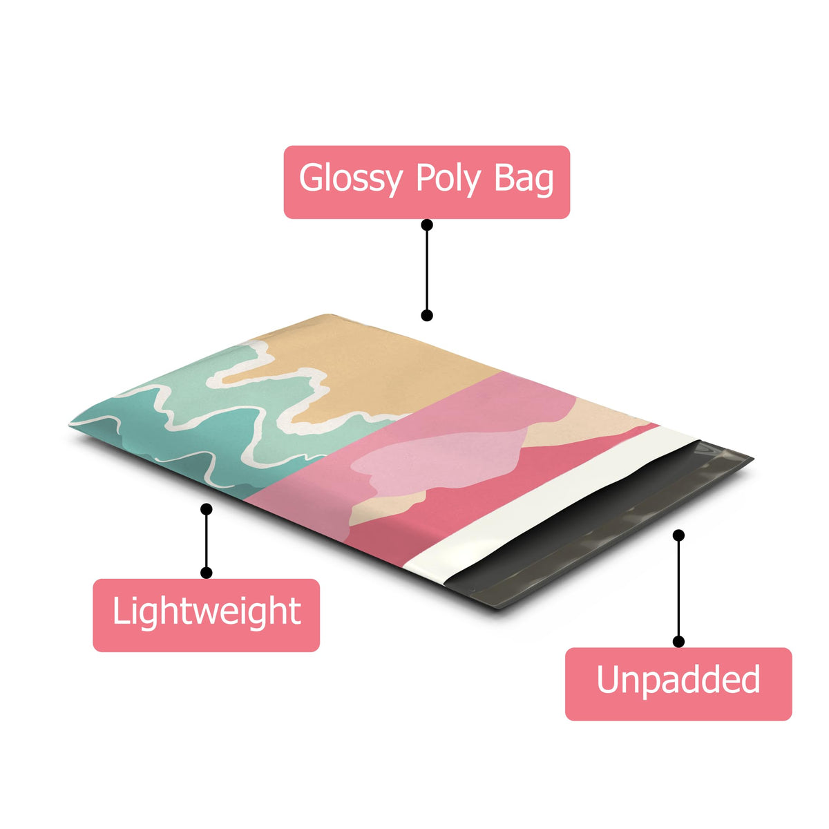 10x13 (100) Beach Sunset Designer Poly Mailers Waterproof Self Sealing Tear Resistant Polymailers Shipping Envelopes