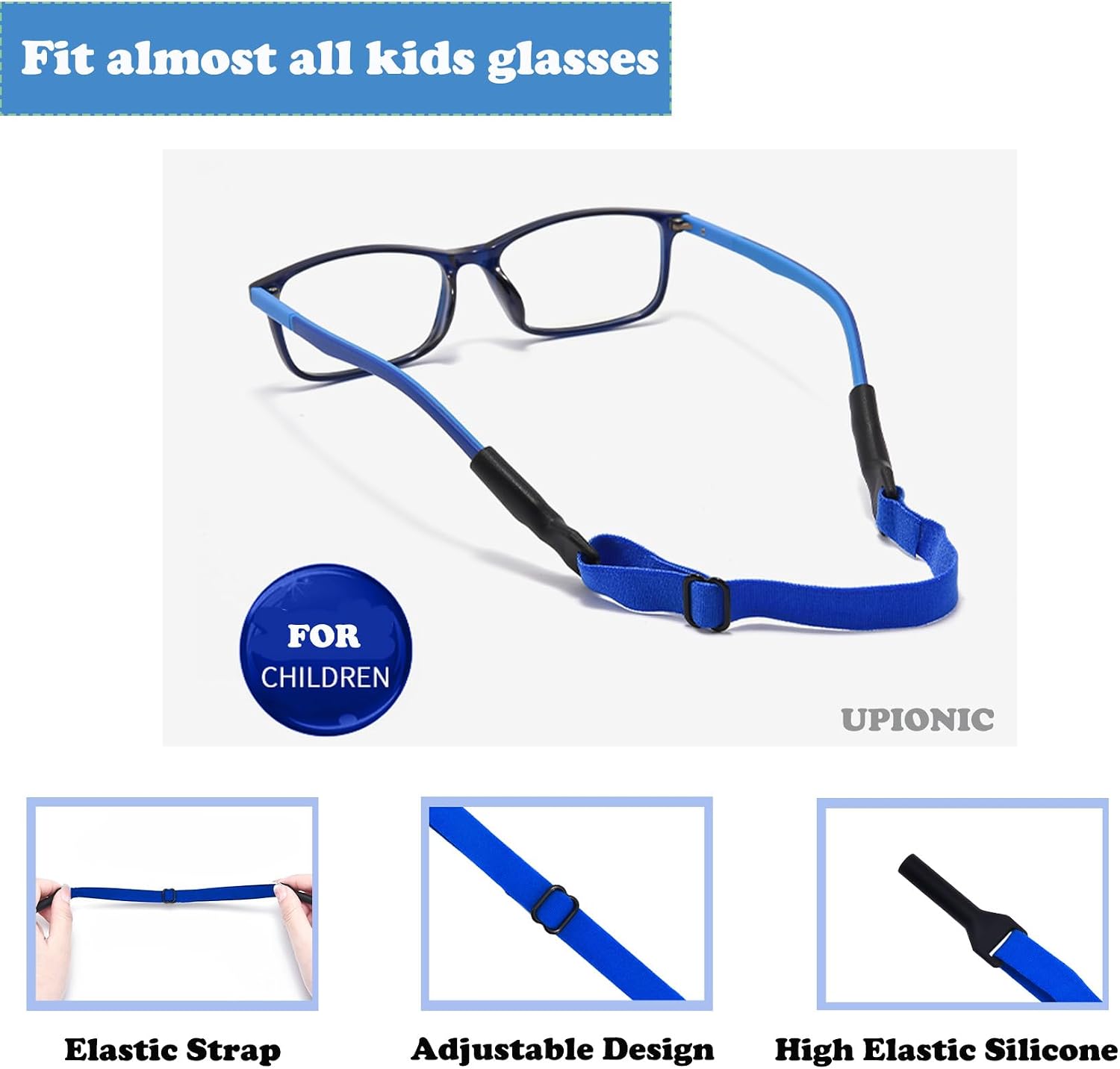 Adjustable Kids Glasses Strap, 5Pcs No Tail Spectacle Straps, Kid's Eyewear Holder Strap For Boy And Girl