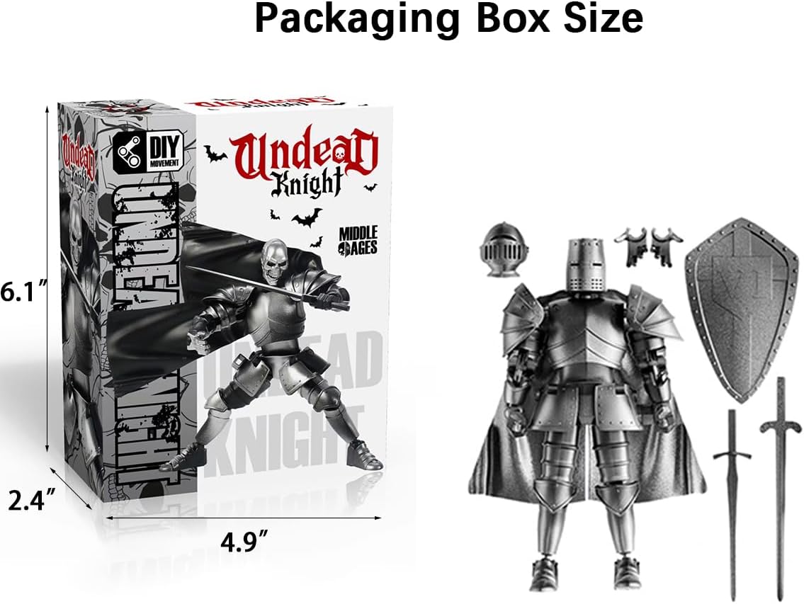 Medieval Action Figures,Knight Armor Action Figure,Multi-Jointed Movable Robot Mannequin T13,Dummy 13 Action
