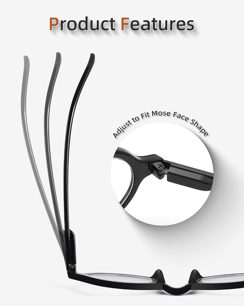 Retro Reading Glasses Men Women Round Readers Eye Glasses Spring Hinge | 4 Pack, Scratch-resistant Lens, Clear