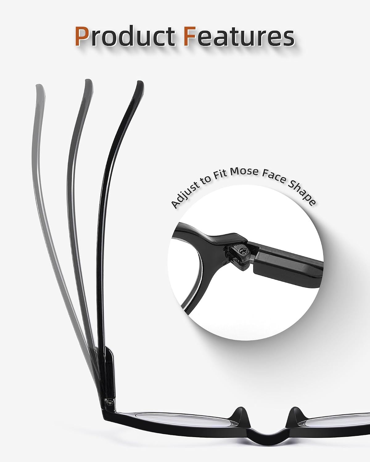 Retro Reading Glasses Men Women Round Readers Eye Glasses Spring Hinge | 4 Pack, Scratch-resistant Lens, Clear