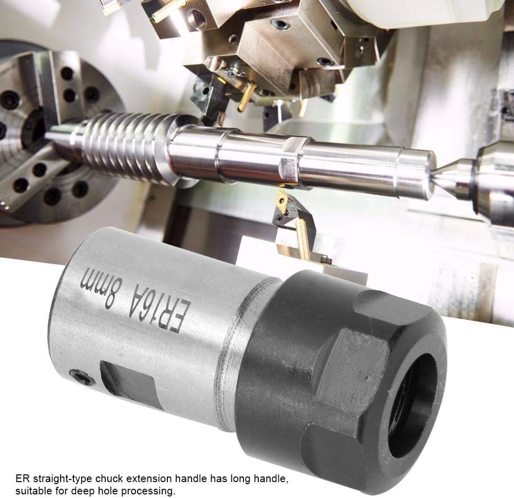 ER16 Collet Chuck, Motor Shaft Spindle Adapter 8mm/0.31“ for Deep Hole Processing