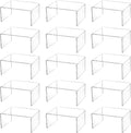 16 Pack Clear Acrylic Display Risers, 4.4" x 3.2" x 2.2" Display Stand for Figures, Buffets, Dessert, Cupcakes
