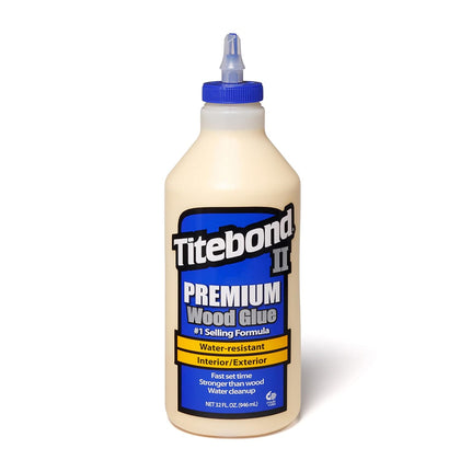 Franklin International 5005 Titebond II Premium Wood Glue, 32-Ounce Bottle | ANSI Type II Water-Resistant Adhesive