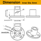 4PCS 6mm Shaft Coupler, Rigid Flange Coupling Connector