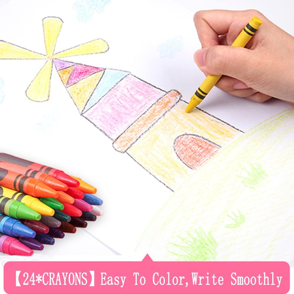 208 PCS Art Supplies, Drawing Art Kit for Kids Adults Art Set with Double Sided Trifold Easel, Oil Pastels, Crayons