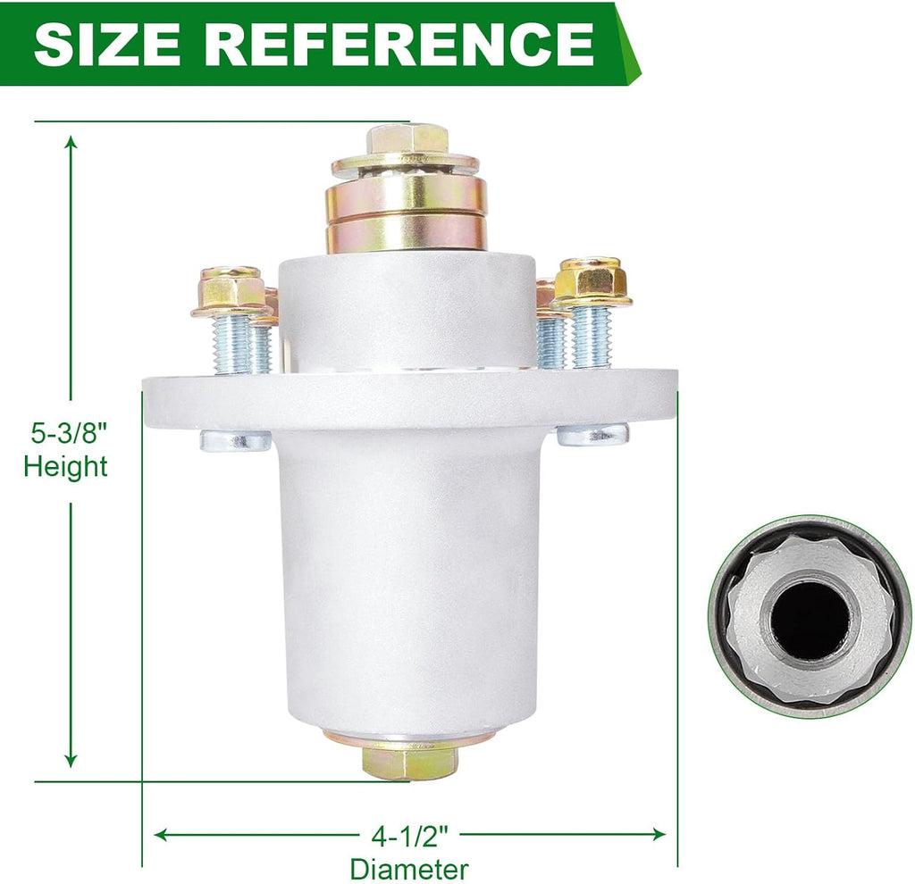 36" 42" 48" 54" 60" Deck Spindle Assembly Fit for Hustler Raptor SDX SD Flip Up Lawn Mower Replaces 601804 607418 607418P (3 Pack)