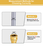 Solid Brass 1/2 Inch Natural Gas Quick Connect Fittings Kit