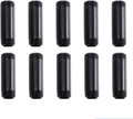 3/4" x 4" Black Painted Iron Pipe, Home TZH 10 Pack Threaded Black Paint Finish Metal Pipe Nipple for DIY Project/Furniture/Shelving Decoration(10, 4")
