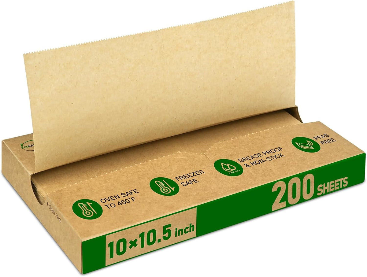 Precut POP UP Deli Paper Sheet, 200 Pack, 10" x 10.5", Kraft
