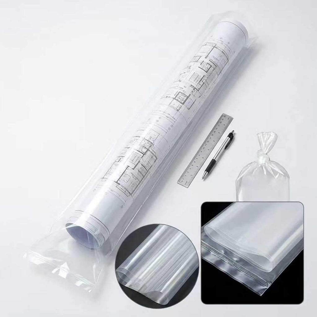 Clear Plastic Sleeves 4x40 Inch, 100 Pack Poster Poly Bags